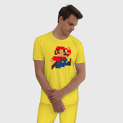 Пижама хлопковая мужская Mario 8 bit, цвет: желтый — фото 2