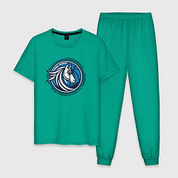 Пижама хлопковая мужская Mavericks NBA, цвет: зеленый