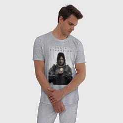 Пижама хлопковая мужская Death Stranding - Norman Reedus, цвет: меланж — фото 2