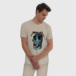 Пижама хлопковая мужская Metallica St Anger, цвет: миндальный — фото 2