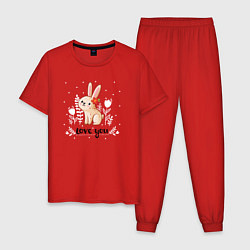 Мужская пижама Love you bunny