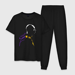 Пижама хлопковая мужская Kobe legend, цвет: черный