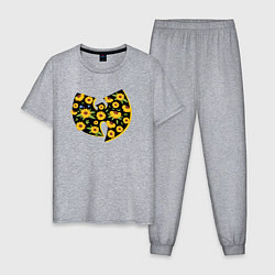 Пижама хлопковая мужская Wu-Tang flowers, цвет: меланж