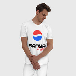 Пижама хлопковая мужская Саня Лайт, цвет: белый — фото 2