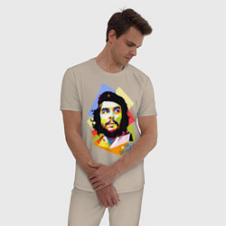 Пижама хлопковая мужская Che Guevara Art, цвет: миндальный — фото 2