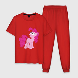 Пижама хлопковая мужская Пони Пинки Пай, цвет: красный