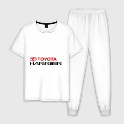 Пижама хлопковая мужская Toyota Harrier, цвет: белый