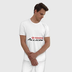 Пижама хлопковая мужская Toyota Allion, цвет: белый — фото 2