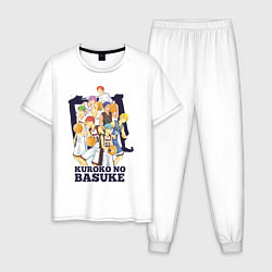Пижама хлопковая мужская Команда Куроко, цвет: белый