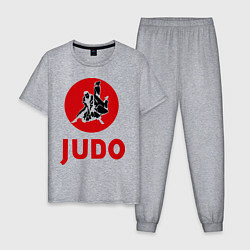 Пижама хлопковая мужская Judo, цвет: меланж