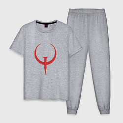 Пижама хлопковая мужская Quake, цвет: меланж