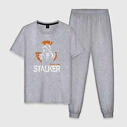 Пижама хлопковая мужская STALKER: Online, цвет: меланж