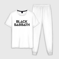Пижама хлопковая мужская Black Sabbath, цвет: белый