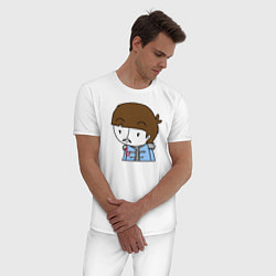 Пижама хлопковая мужская Paul McCartney Boy, цвет: белый — фото 2