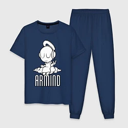 Пижама хлопковая мужская Armind, цвет: тёмно-синий