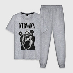 Пижама хлопковая мужская Nirvana Group, цвет: меланж