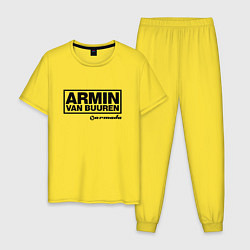 Пижама хлопковая мужская Armin van Buuren, цвет: желтый