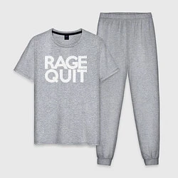 Пижама хлопковая мужская Rage Quit, цвет: меланж