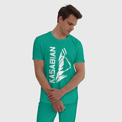 Пижама хлопковая мужская Kasabian, цвет: зеленый — фото 2