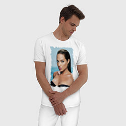 Пижама хлопковая мужская Summer Jolie, цвет: белый — фото 2