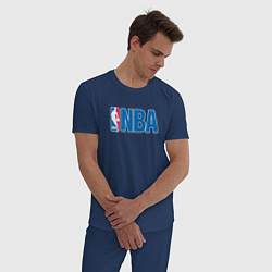 Пижама хлопковая мужская NBA, цвет: тёмно-синий — фото 2