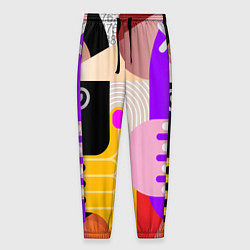 Брюки на резинке мужские Abstract-women, цвет: 3D-принт