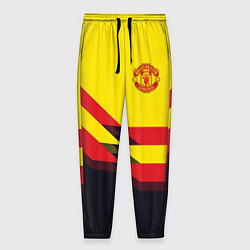 Брюки на резинке мужские Man United FC: Yellow style, цвет: 3D-принт