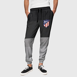 Брюки на резинке мужские ФК Атлетико Мадрид: Серый стиль, цвет: 3D-принт — фото 2