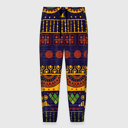 Брюки на резинке мужские Африканский узор, цвет: 3D-принт