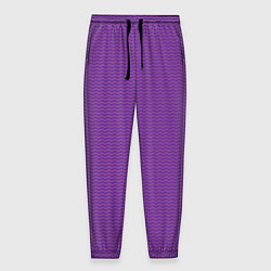 Брюки на резинке мужские Фиолетовая волна, цвет: 3D-принт