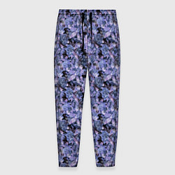 Мужские брюки Сине-фиолетовый цветочный узор