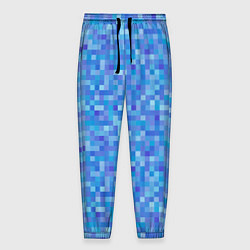 Мужские брюки Голубая пиксель абстракция