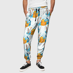 Брюки на резинке мужские Утенок чистюля, цвет: 3D-принт — фото 2