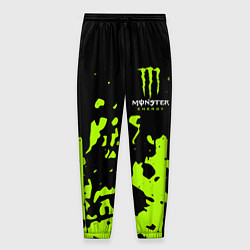 Брюки на резинке мужские Monster Energy green, цвет: 3D-принт