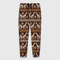 Мужские брюки Жирафы Африка паттерн