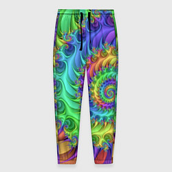 Мужские брюки Красочная фрактальная спираль Узор Colorful fracta