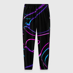 Мужские брюки Неоновые линзы во тьме - Фиолетовый