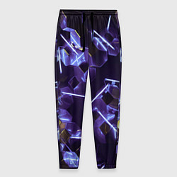 Мужские брюки Неоновые фигуры с лазерами - Фиолетовый