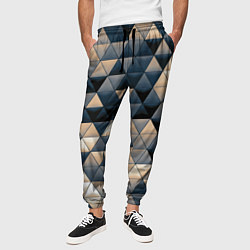 Брюки на резинке мужские Кибернетическая стена, цвет: 3D-принт — фото 2
