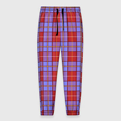 Мужские брюки Ткань Шотландка красно-синяя