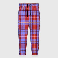 Мужские брюки Ткань Шотландка красно-синяя