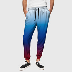 Брюки на резинке мужские Триколор Росии - градиент, цвет: 3D-принт — фото 2