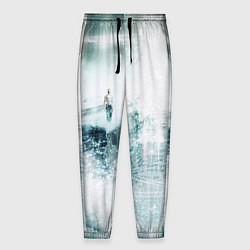 Брюки на резинке мужские Абстрактное свечение из будущего, цвет: 3D-принт