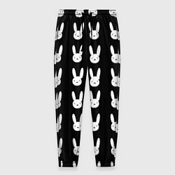 Брюки на резинке мужские Bunny pattern black, цвет: 3D-принт