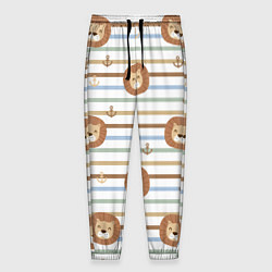 Мужские брюки Лев и якори: полосы - паттерн