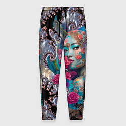 Брюки на резинке мужские Japanese beauty - irezumi, цвет: 3D-принт