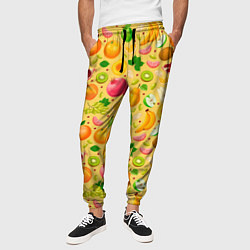 Брюки на резинке мужские Fruit abundance, цвет: 3D-принт — фото 2