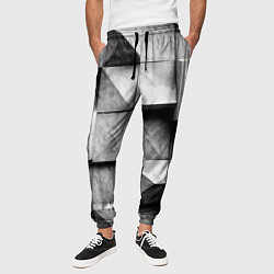 Брюки на резинке мужские Каменные плиты и обман зрения, цвет: 3D-принт — фото 2