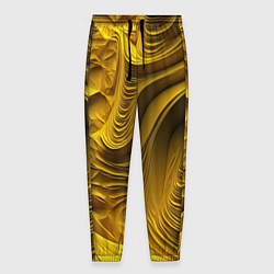 Брюки на резинке мужские Объемная желтая текстура, цвет: 3D-принт