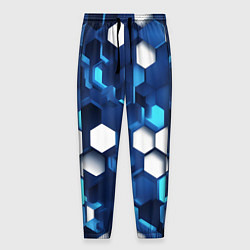 Мужские брюки Cyber hexagon Blue